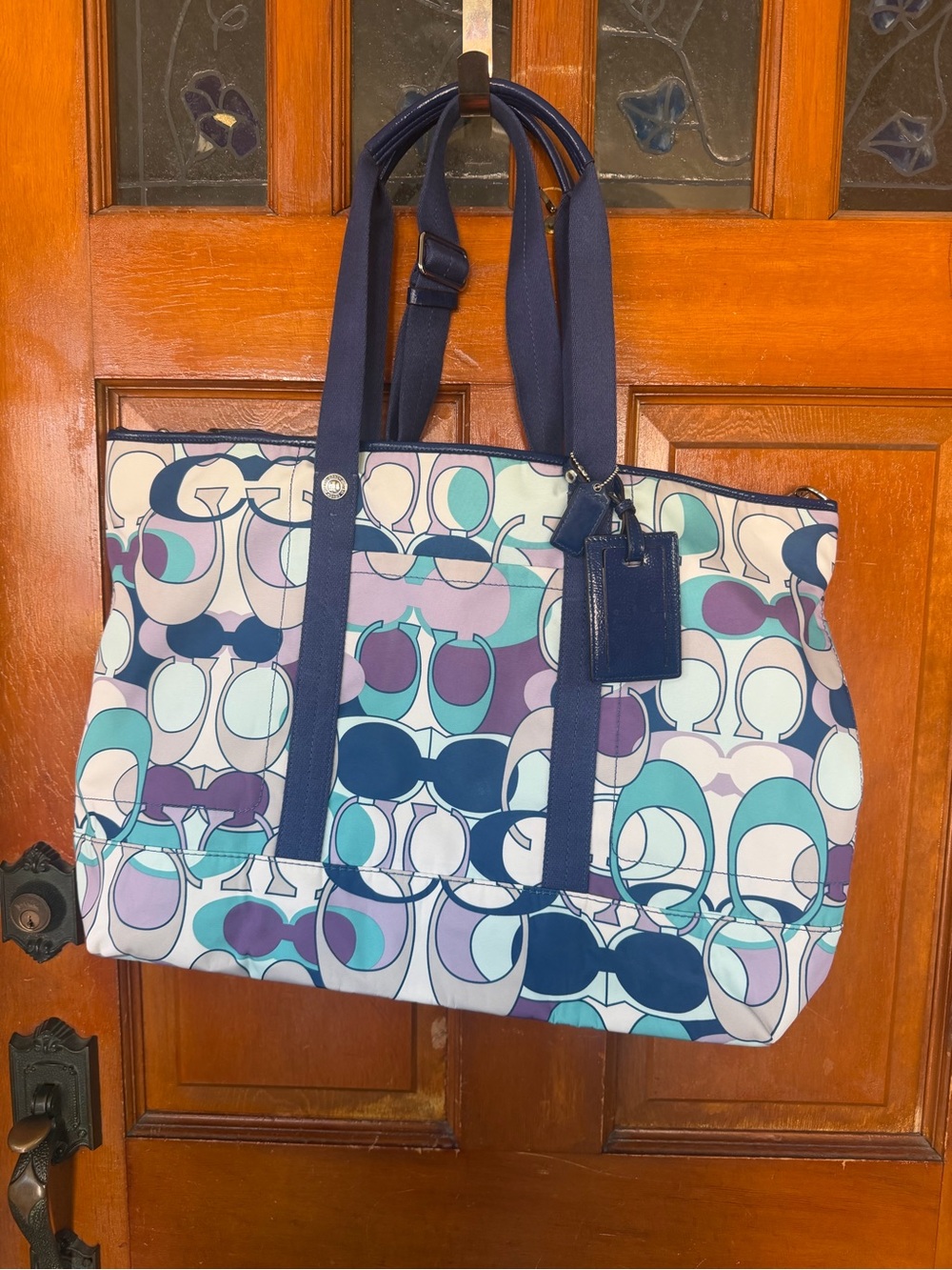 Y2K! Vintage! Like new! Coach Krya Scarf Print Tote Bag! F77285